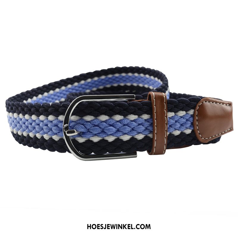 Riemen Dames Mode Riem Elastiek, Riemen Spijkerbroek Mannen Rot Blau Weiß