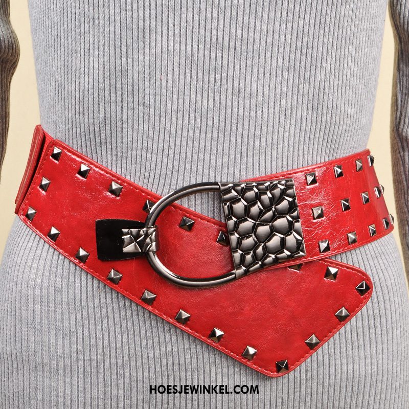 Riemen Dames Mode Riem Europa, Riemen Decoratie Vrouwen Rot Blau