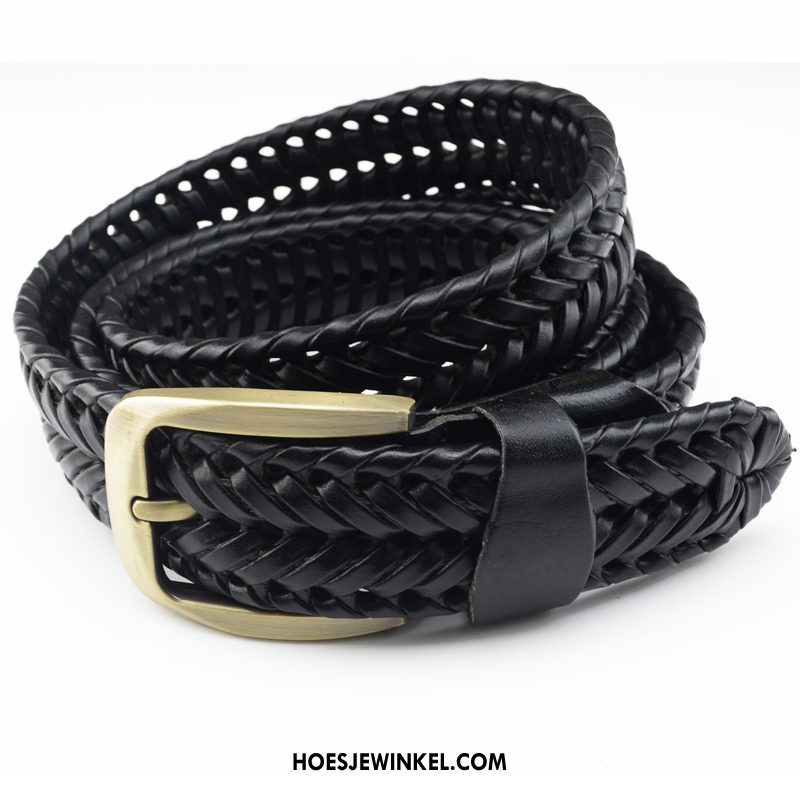 Riemen Dames Mode Riem Speciale, Riemen Weven Fijne Schwarz