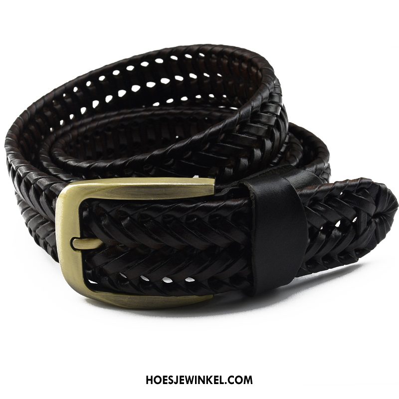 Riemen Dames Mode Riem Speciale, Riemen Weven Fijne Schwarz