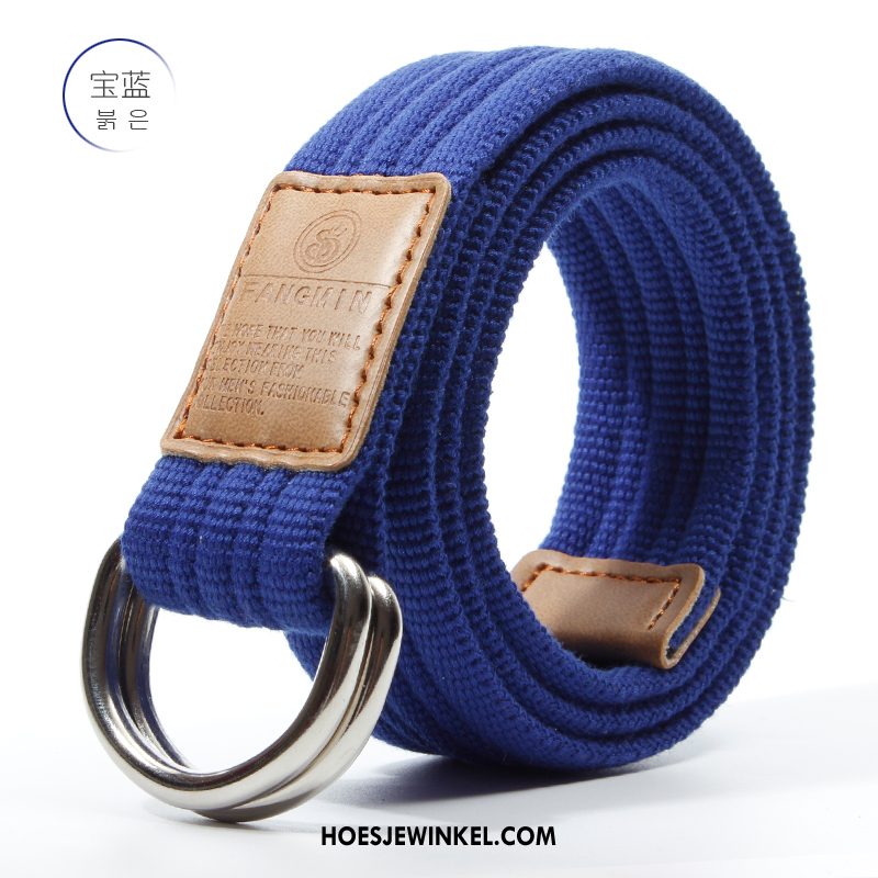 Riemen Dames Riem Canvas Mannen, Riemen Trend Vrouwen Blau