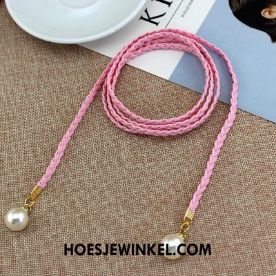 Riemen Dames Weven Vrouwen Decoratie, Riemen Riem Mode Weiß