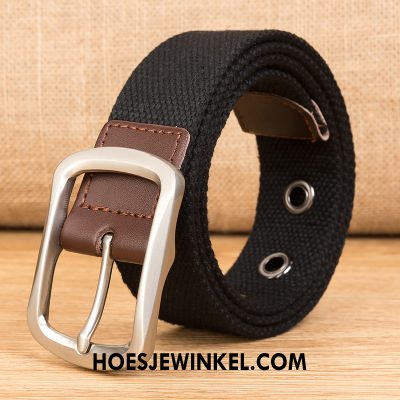 Riemen Heren Casual Canvas Riem, Riemen Veiligheidsspeld Verlengen Grau