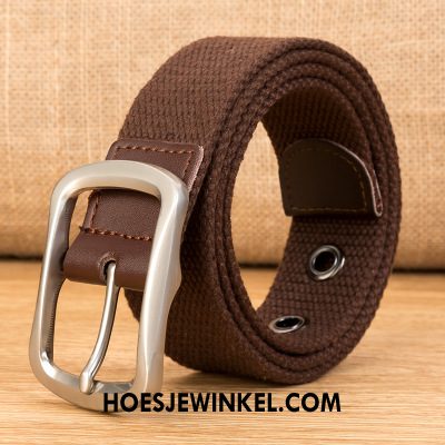 Riemen Heren Casual Canvas Riem, Riemen Veiligheidsspeld Verlengen Grau