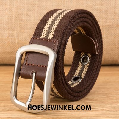 Riemen Heren Casual Canvas Riem, Riemen Veiligheidsspeld Verlengen Grau