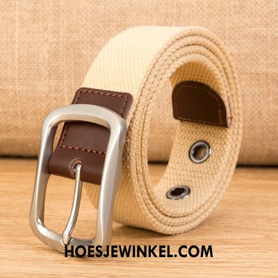 Riemen Heren Casual Canvas Riem, Riemen Veiligheidsspeld Verlengen Grau