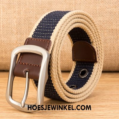 Riemen Heren Casual Canvas Riem, Riemen Veiligheidsspeld Verlengen Grau