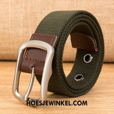 Riemen Heren Casual Canvas Riem, Riemen Veiligheidsspeld Verlengen Grau