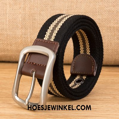 Riemen Heren Casual Canvas Riem, Riemen Veiligheidsspeld Verlengen Grau