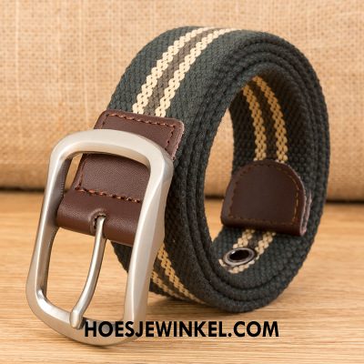 Riemen Heren Casual Canvas Riem, Riemen Veiligheidsspeld Verlengen Grau