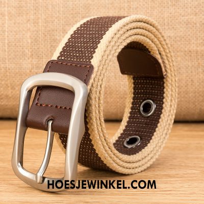 Riemen Heren Casual Canvas Riem, Riemen Veiligheidsspeld Verlengen Grau