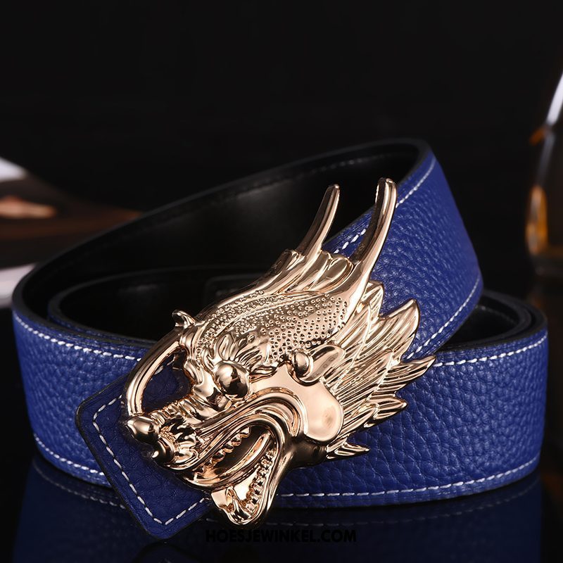 Riemen Heren Echt Leer Riem Dragon Patroon, Riemen Alle Wedstrijden Mannen Orange Silber