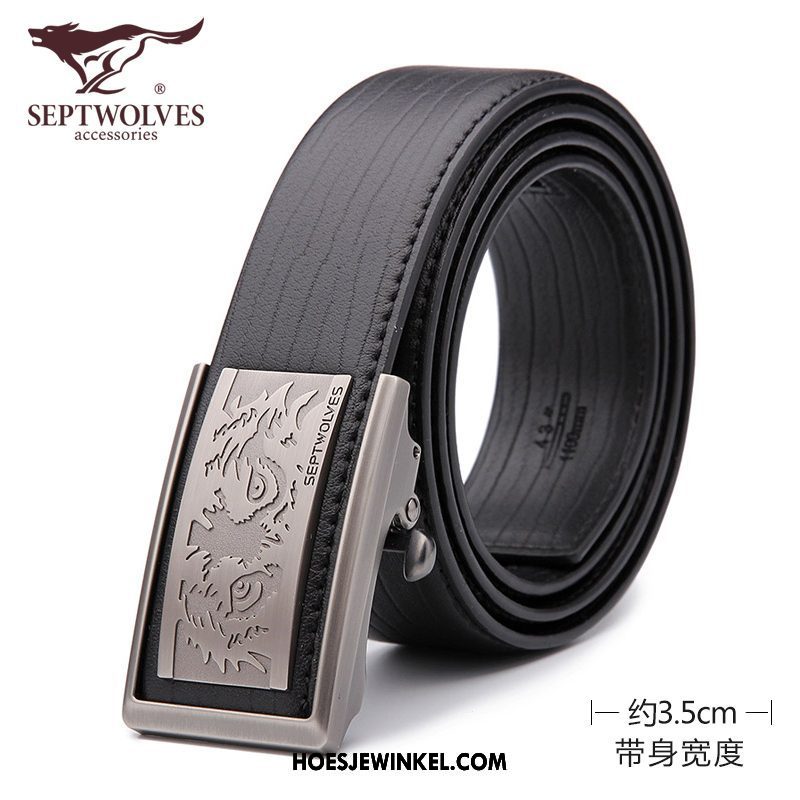 Riemen Heren Echte Trend Riem, Riemen Business Glad Schwarz