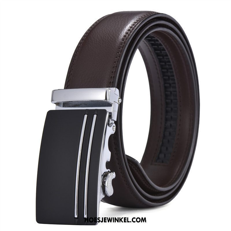 Riemen Heren Riem Casual Heer, Riemen Geklede Automatische Aftrek Schwarz Braun