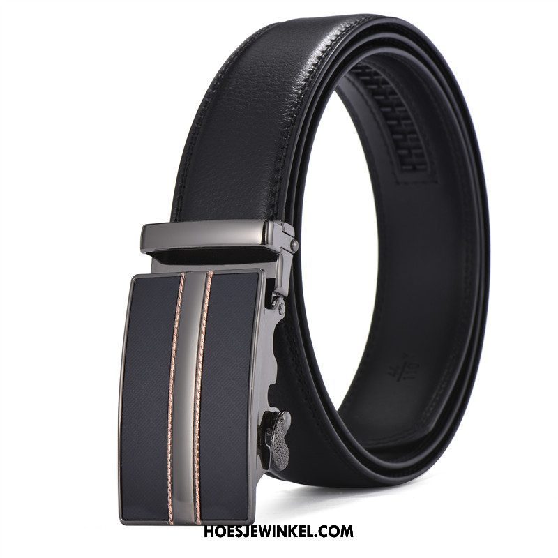 Riemen Heren Riem Casual Heer, Riemen Geklede Automatische Aftrek Schwarz Braun
