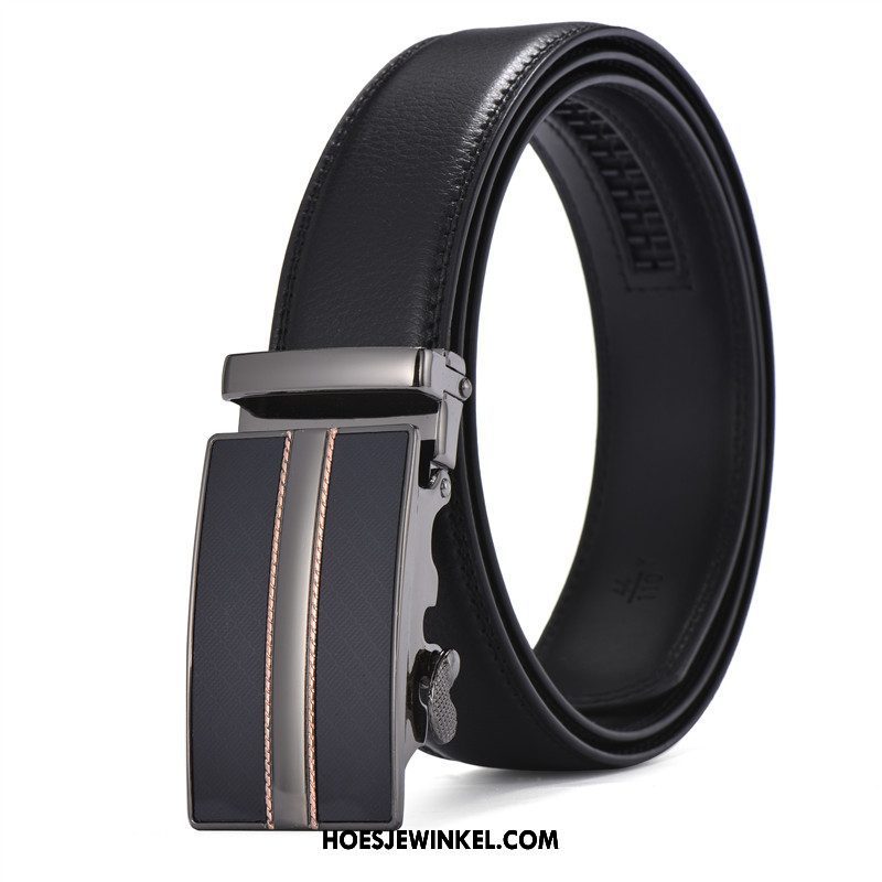 Riemen Heren Riem Casual Heer, Riemen Geklede Automatische Aftrek Schwarz Braun