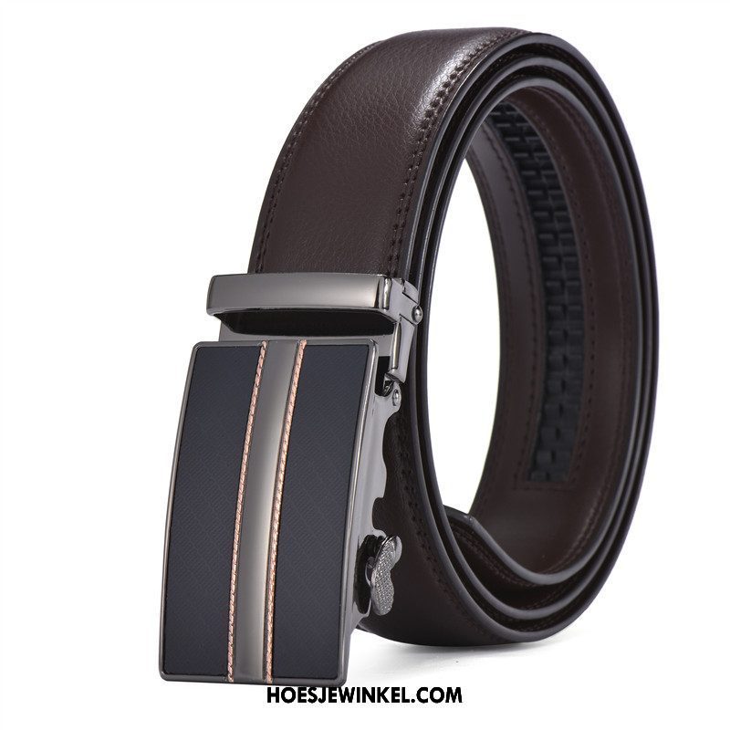 Riemen Heren Riem Casual Heer, Riemen Geklede Automatische Aftrek Schwarz Braun