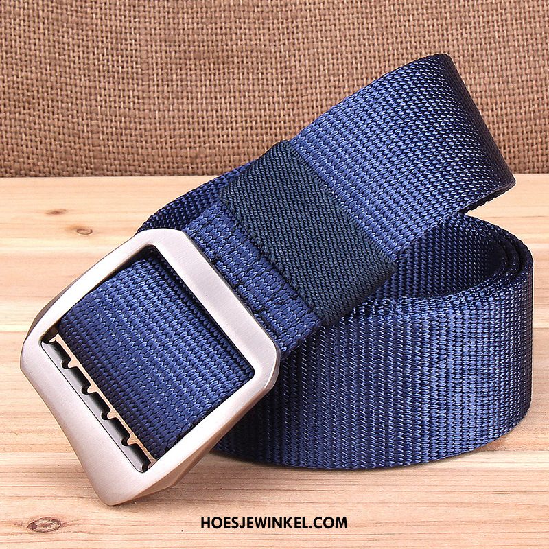 Riemen Heren Riem Nylon Glad, Riemen Casual Eenvoudig Blau