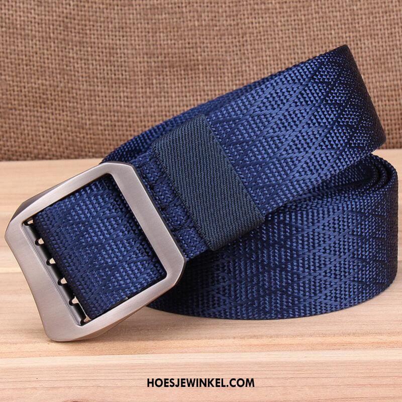 Riemen Heren Riem Nylon Glad, Riemen Casual Eenvoudig Blau