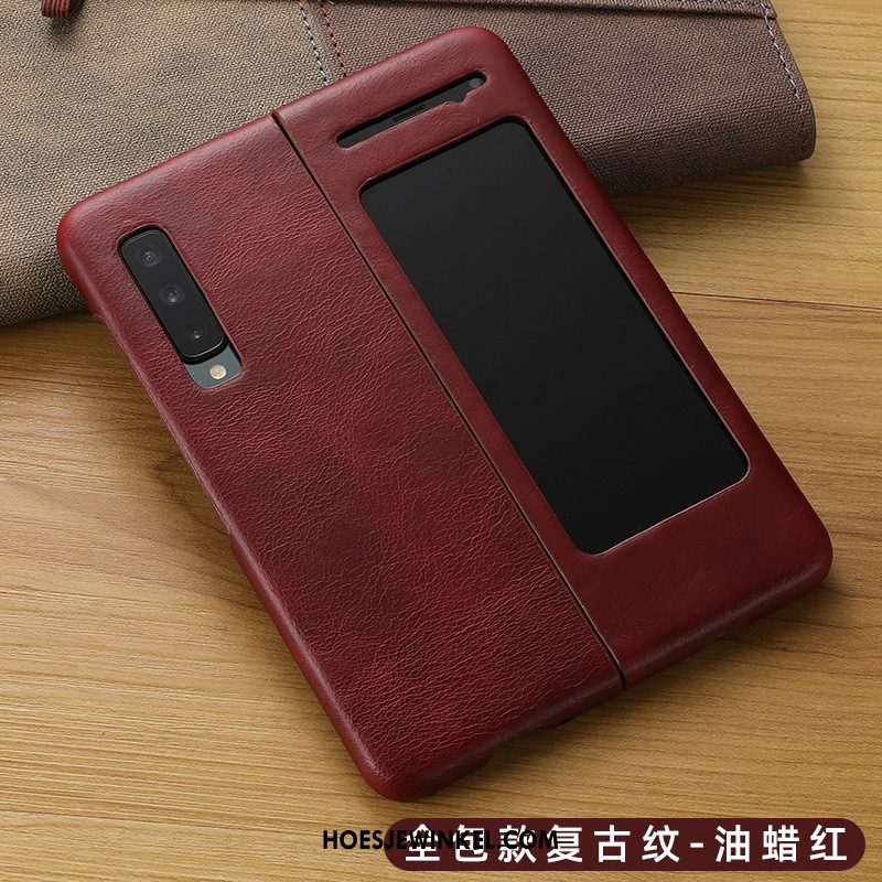 Samsung Fold Hoesje Bescherming High End Ster, Samsung Fold Hoesje Anti-fall Leren Etui