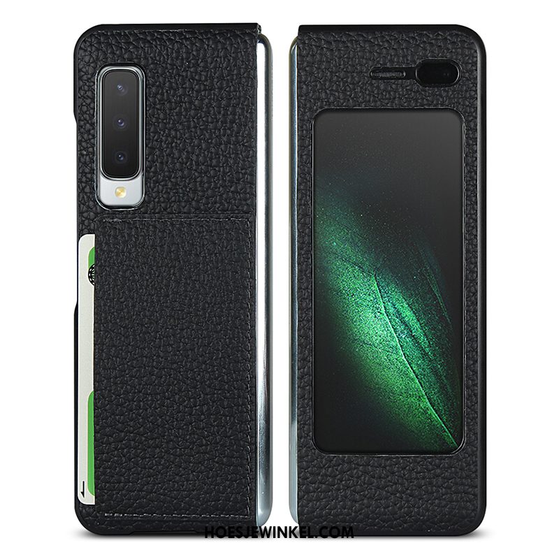 Samsung Fold Hoesje Ster Leren Etui Hoes, Samsung Fold Hoesje Dun Patroon