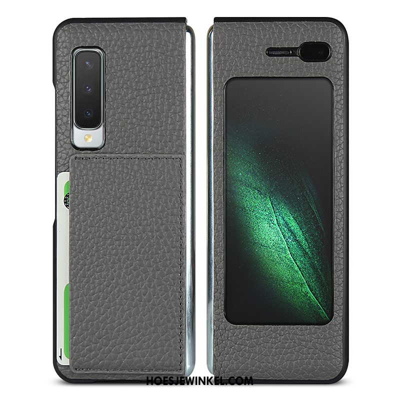 Samsung Fold Hoesje Ster Leren Etui Hoes, Samsung Fold Hoesje Dun Patroon