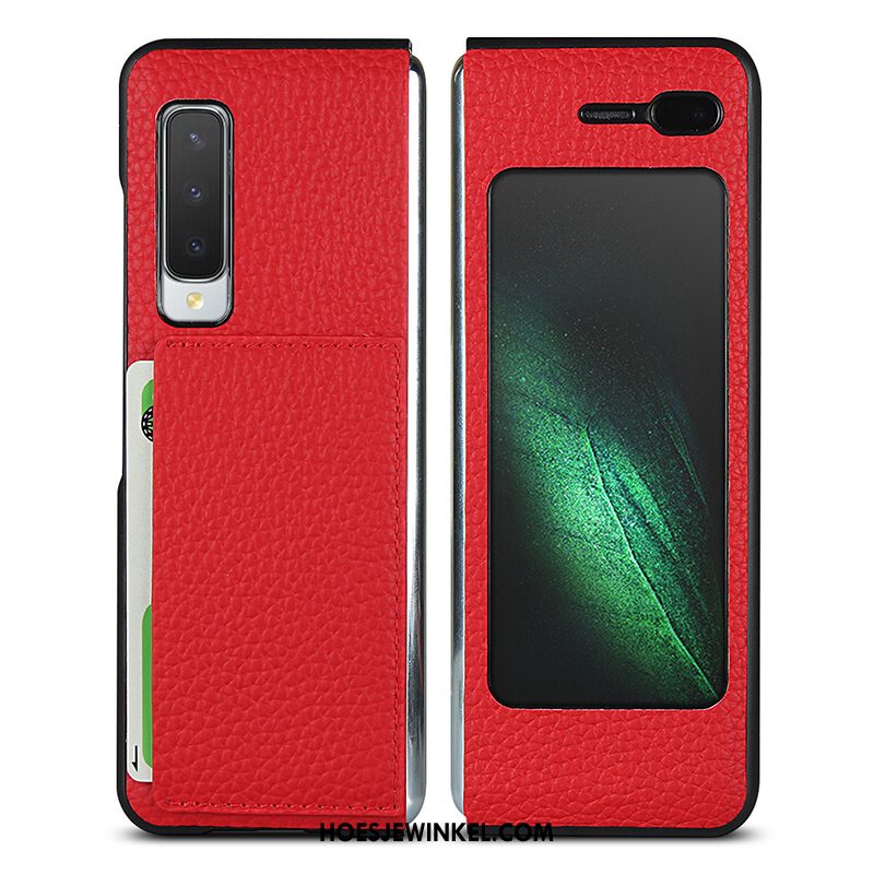 Samsung Fold Hoesje Ster Leren Etui Hoes, Samsung Fold Hoesje Dun Patroon