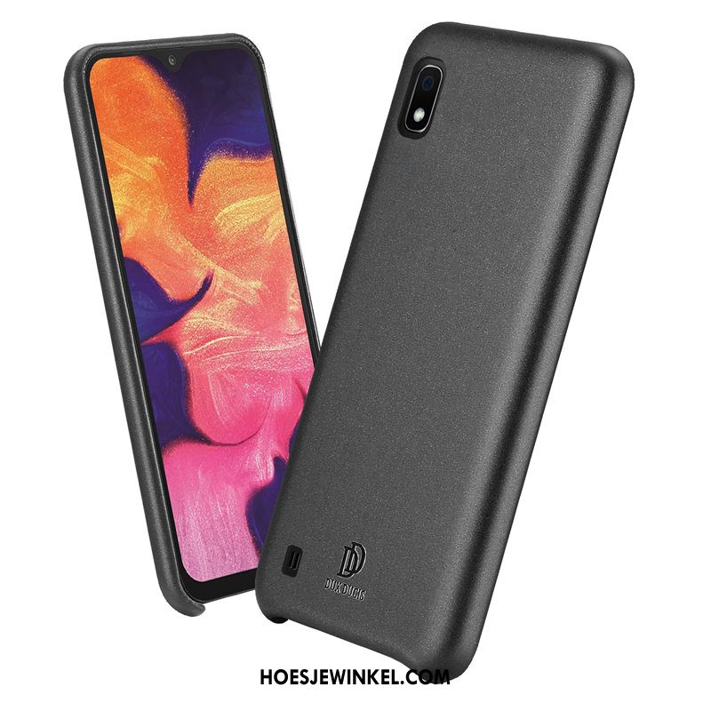 Samsung Galaxy A10 Hoesje Bedrijf Leren Etui Blauw, Samsung Galaxy A10 Hoesje Ster Leer