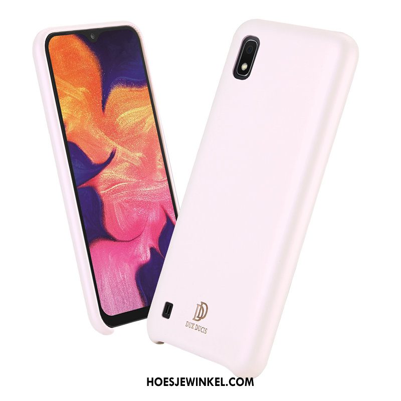 Samsung Galaxy A10 Hoesje Bedrijf Leren Etui Blauw, Samsung Galaxy A10 Hoesje Ster Leer