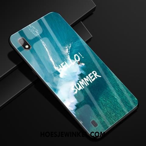 Samsung Galaxy A10 Hoesje Pas Glas Mobiele Telefoon, Samsung Galaxy A10 Hoesje Blauw Sterrenhemel