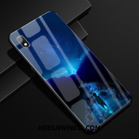 Samsung Galaxy A10 Hoesje Pas Glas Mobiele Telefoon, Samsung Galaxy A10 Hoesje Blauw Sterrenhemel