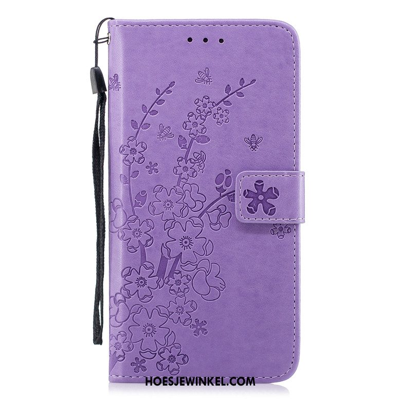 Samsung Galaxy A20s Hoesje Leren Etui Anti-fall All Inclusive, Samsung Galaxy A20s Hoesje Purper Mobiele Telefoon