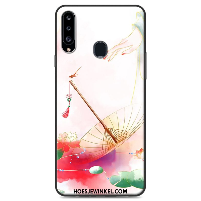 Samsung Galaxy A20s Hoesje Wind Hoes Siliconen, Samsung Galaxy A20s Hoesje Ster Hanger