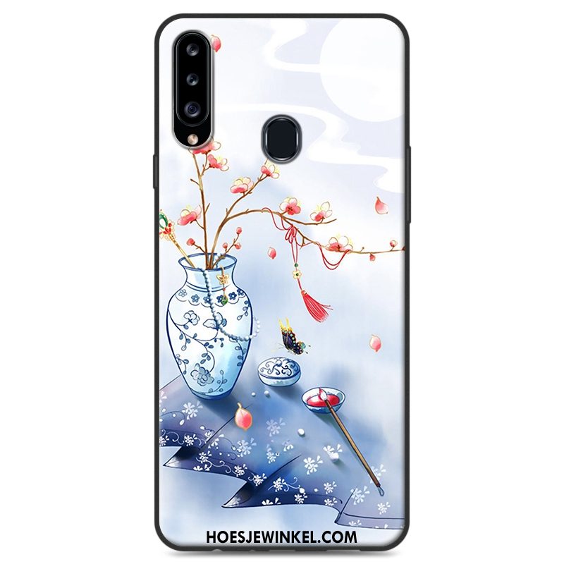 Samsung Galaxy A20s Hoesje Wind Hoes Siliconen, Samsung Galaxy A20s Hoesje Ster Hanger