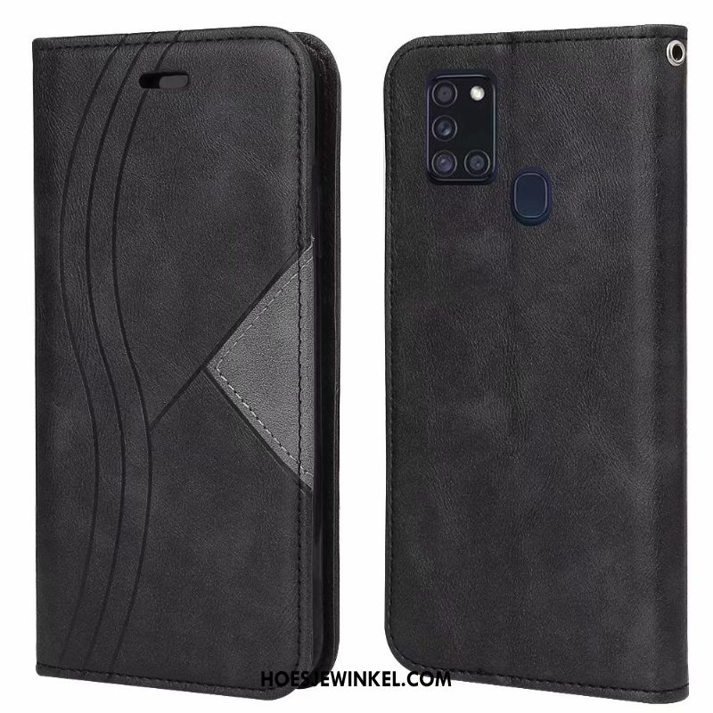Samsung Galaxy A21s Hoesje Grijs Ster Verbinding, Samsung Galaxy A21s Hoesje Mobiele Telefoon Anti-fall