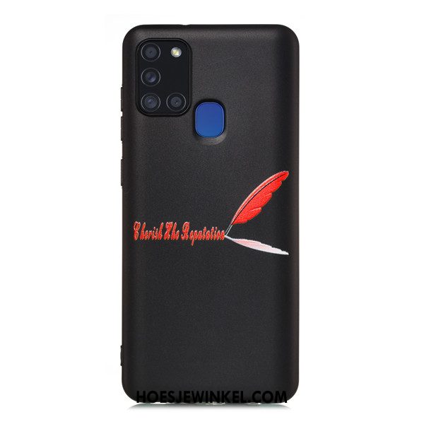Samsung Galaxy A21s Hoesje Hoes Mobiele Telefoon Anti-fall, Samsung Galaxy A21s Hoesje All Inclusive Zwart