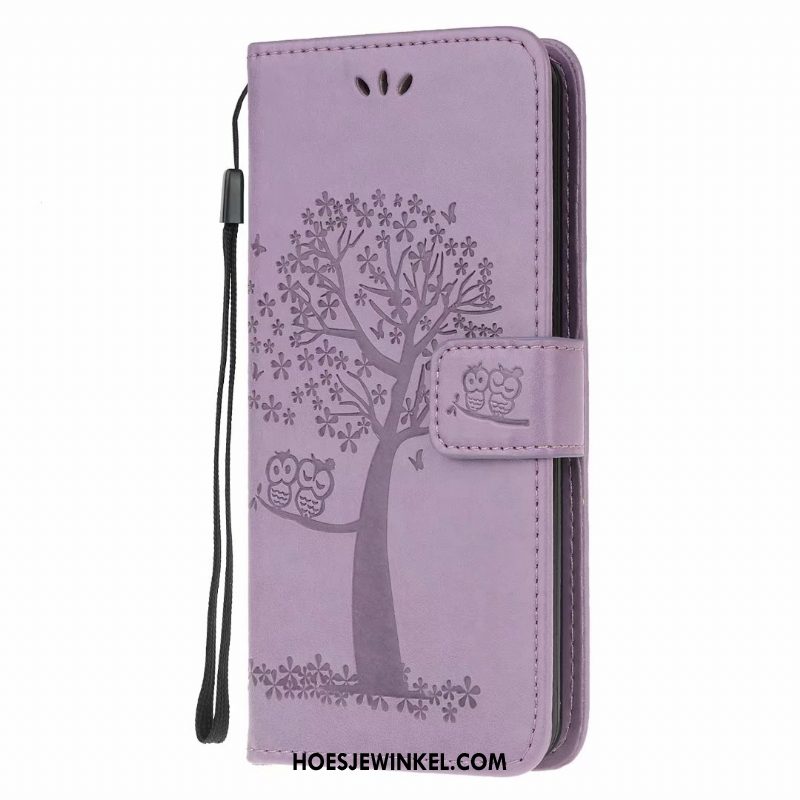 Samsung Galaxy A21s Hoesje Leren Etui Mobiele Telefoon Folio, Samsung Galaxy A21s Hoesje Portemonnee Anti-fall