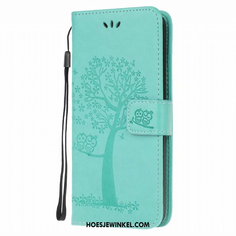 Samsung Galaxy A21s Hoesje Leren Etui Mobiele Telefoon Folio, Samsung Galaxy A21s Hoesje Portemonnee Anti-fall