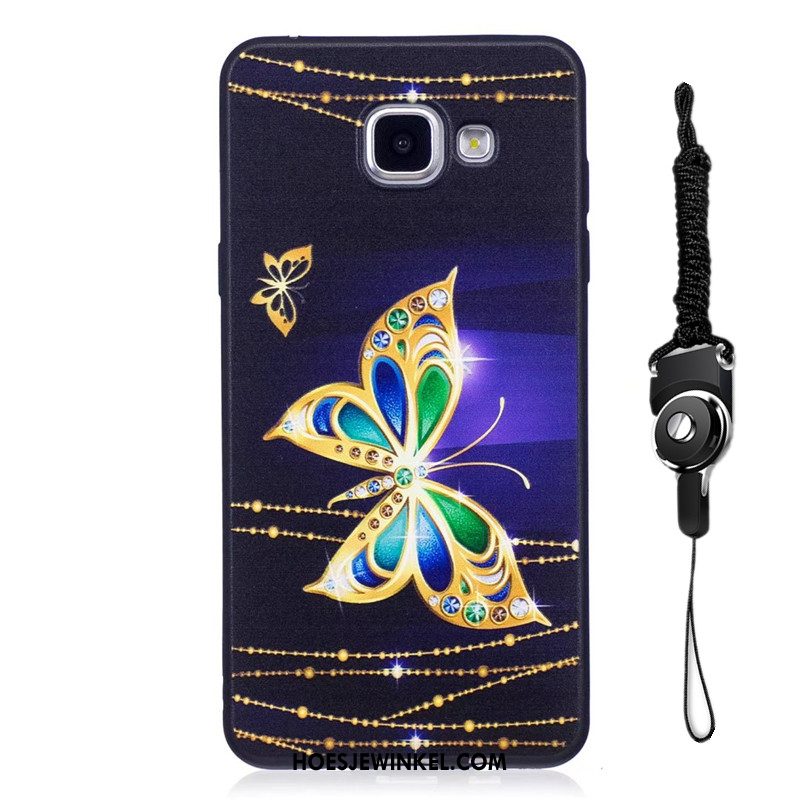 Samsung Galaxy A3 2016 Hoesje Bescherming Schrobben Hoes, Samsung Galaxy A3 2016 Hoesje Bloemen Hanger