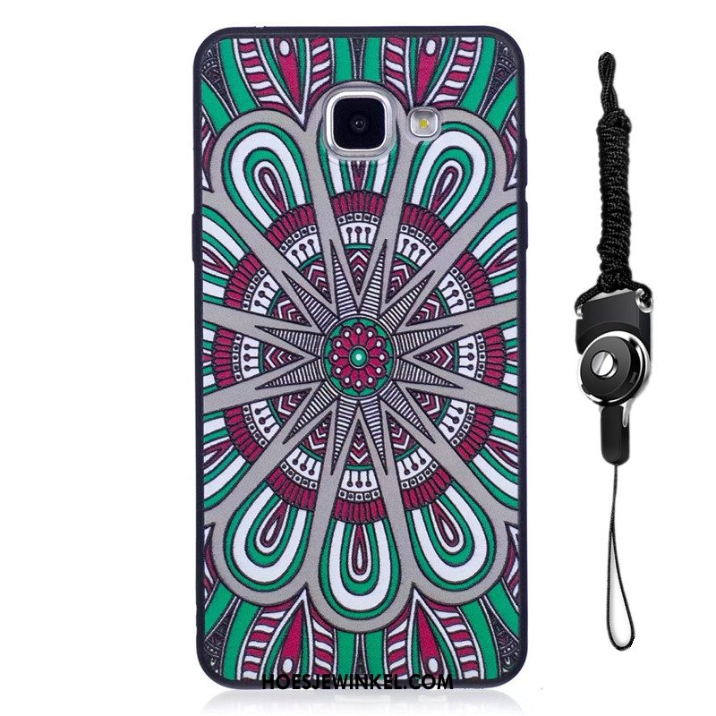 Samsung Galaxy A3 2016 Hoesje Bescherming Schrobben Hoes, Samsung Galaxy A3 2016 Hoesje Bloemen Hanger