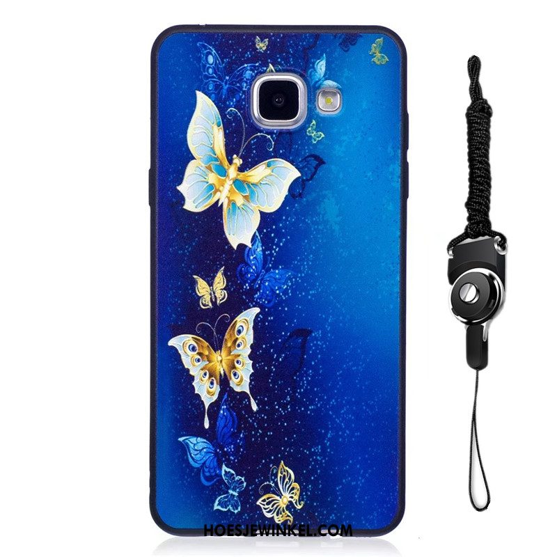 Samsung Galaxy A3 2016 Hoesje Bescherming Schrobben Hoes, Samsung Galaxy A3 2016 Hoesje Bloemen Hanger