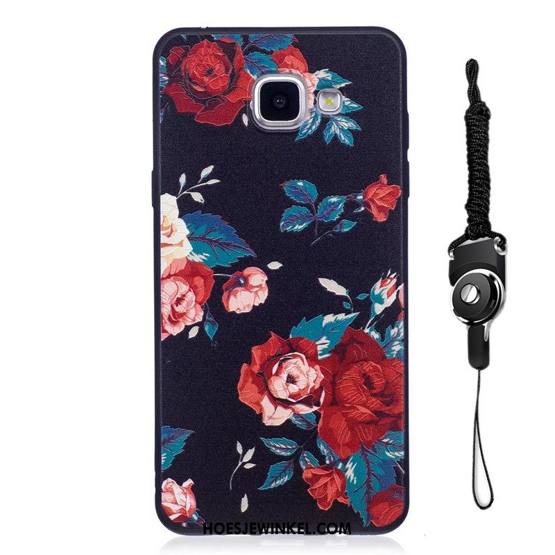 Samsung Galaxy A3 2016 Hoesje Bescherming Schrobben Hoes, Samsung Galaxy A3 2016 Hoesje Bloemen Hanger