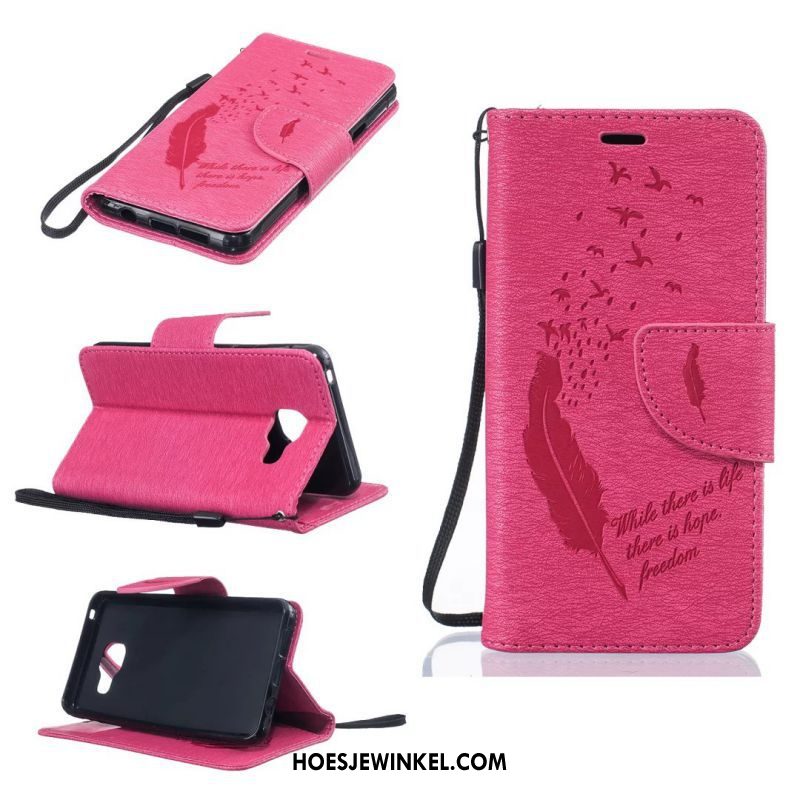 Samsung Galaxy A3 2016 Hoesje Folio Roze Bescherming, Samsung Galaxy A3 2016 Hoesje Hoes Ster