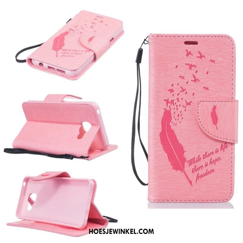 Samsung Galaxy A3 2016 Hoesje Folio Roze Bescherming, Samsung Galaxy A3 2016 Hoesje Hoes Ster