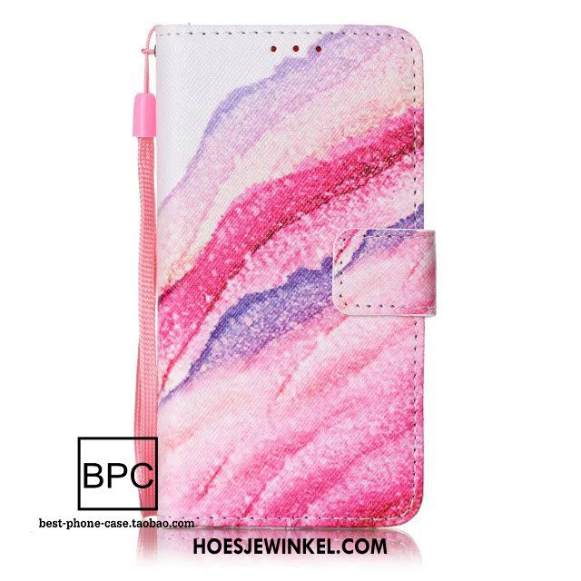 Samsung Galaxy A3 2016 Hoesje Hanger Portemonnee Bescherming, Samsung Galaxy A3 2016 Hoesje Bloemen Geschilderd