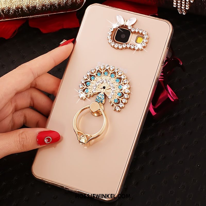 Samsung Galaxy A3 2016 Hoesje Ring Doorzichtig Hoes, Samsung Galaxy A3 2016 Hoesje Strass Zacht