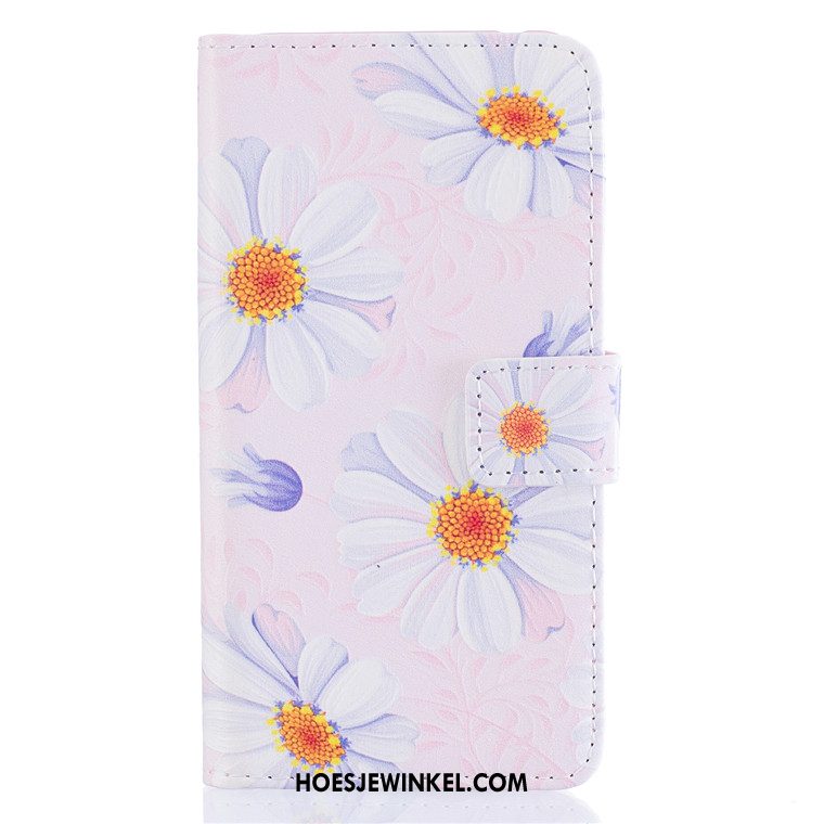 Samsung Galaxy A3 2016 Hoesje Siliconen Roze Leren Etui, Samsung Galaxy A3 2016 Hoesje Bescherming Ster