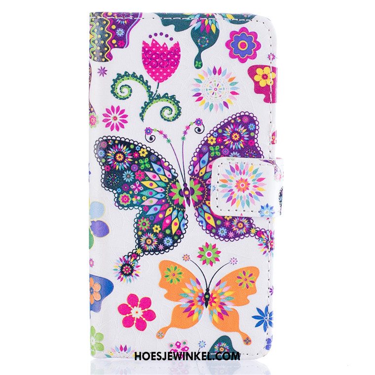 Samsung Galaxy A3 2016 Hoesje Siliconen Roze Leren Etui, Samsung Galaxy A3 2016 Hoesje Bescherming Ster