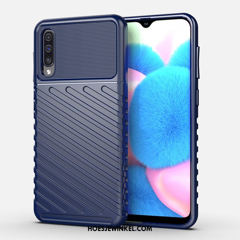 Samsung Galaxy A30s Hoesje Blauw Anti-fall Voor, Samsung Galaxy A30s Hoesje Hoes Mobiele Telefoon