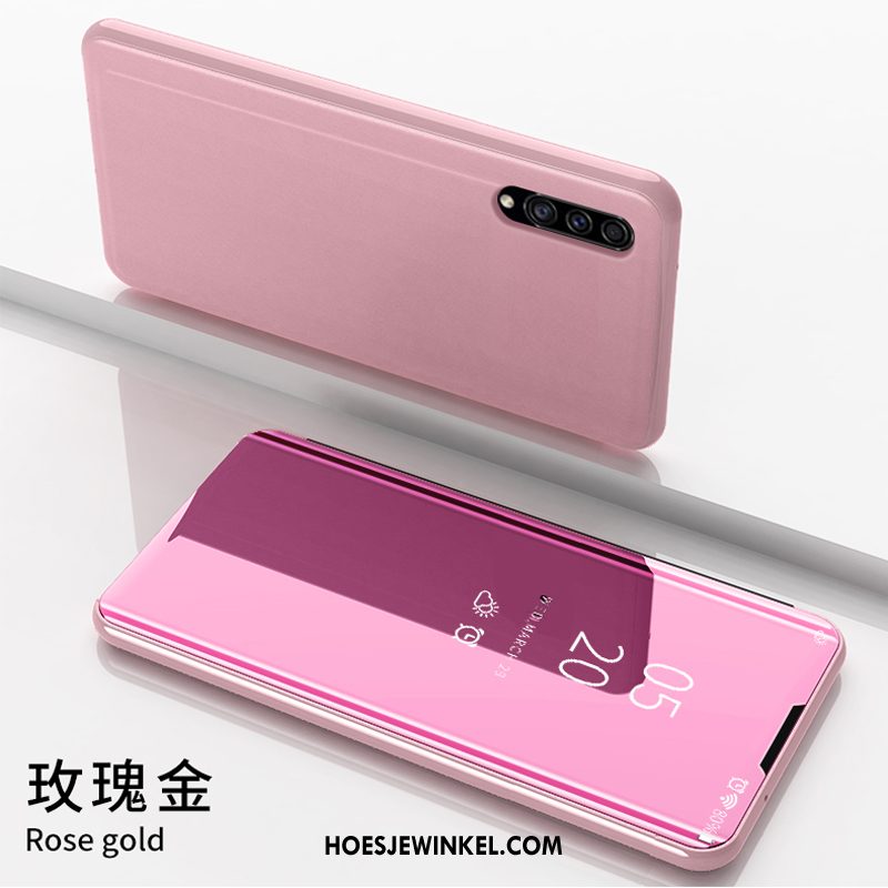 Samsung Galaxy A30s Hoesje Plating Ondersteuning Mobiele Telefoon, Samsung Galaxy A30s Hoesje All Inclusive Purper